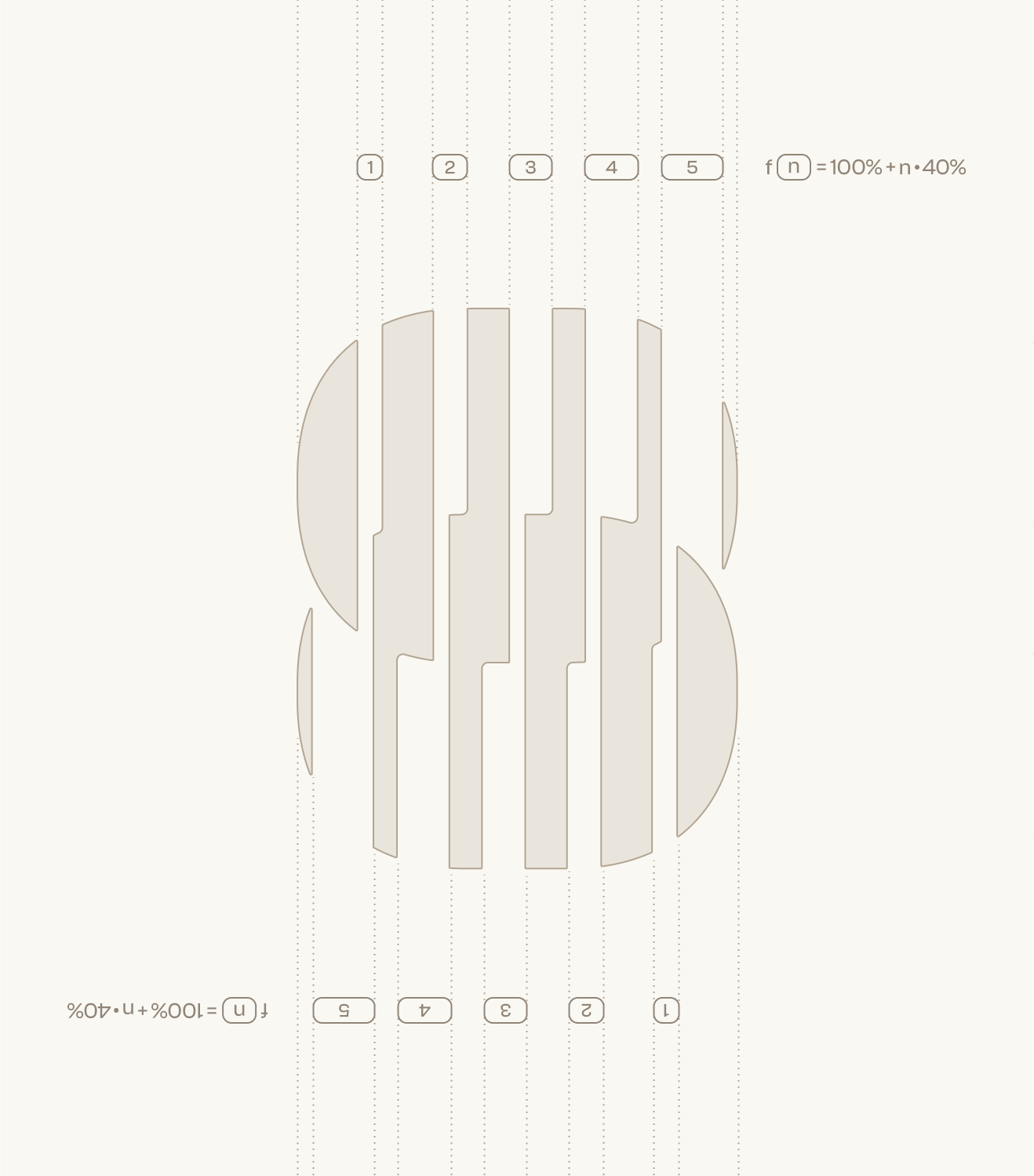 Grid preview showing the logo construction method.
