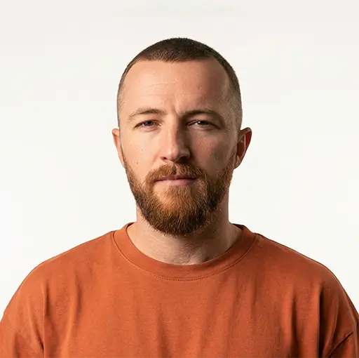 Vali Tronaru - brand and product designer, professional portrait.